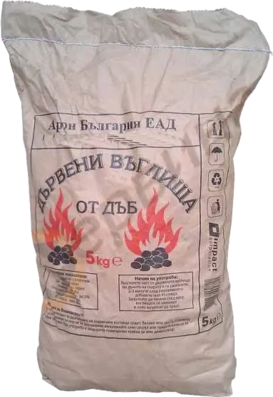Дървени въглища 5 кг/с фактура